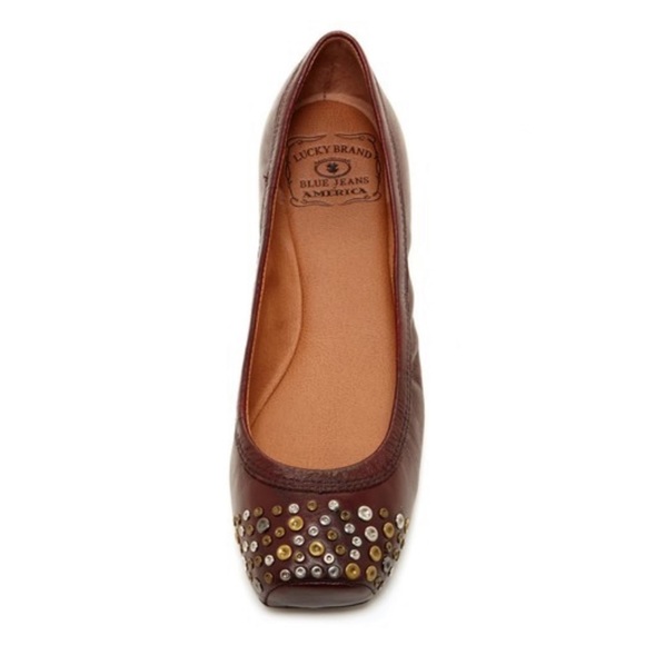 LUCKY BRAND | Secho Studded Leather Flat Cordovan - Picture 3 of 12